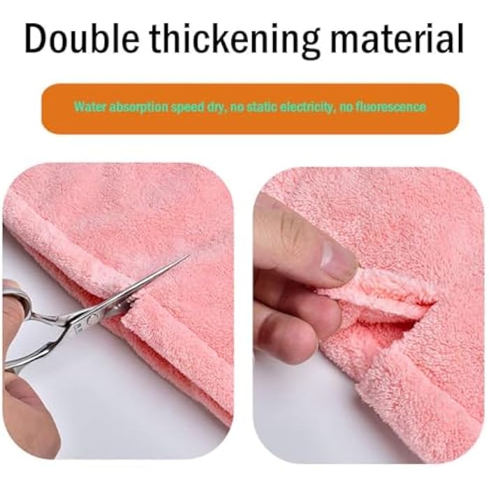 Button Hair Towel - Ultra-soft absorbent towel with an elastic loop and button closure that keeps hair wrapped in place, promoting smoother drying experience and faster moisture removal. - Image 2